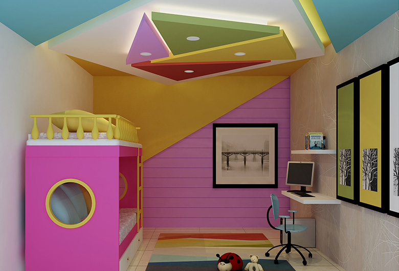 Childrens room false ceiling design
