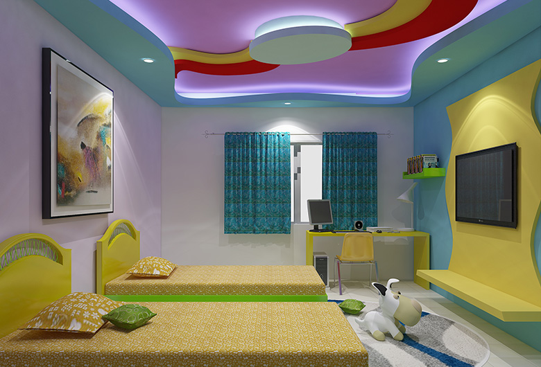 Kids room false ceiling design