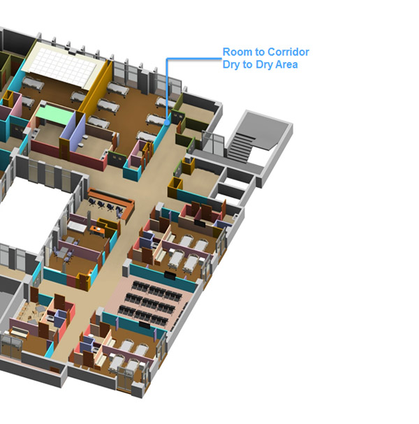 Healthcare POP Design - Room to Corridor
