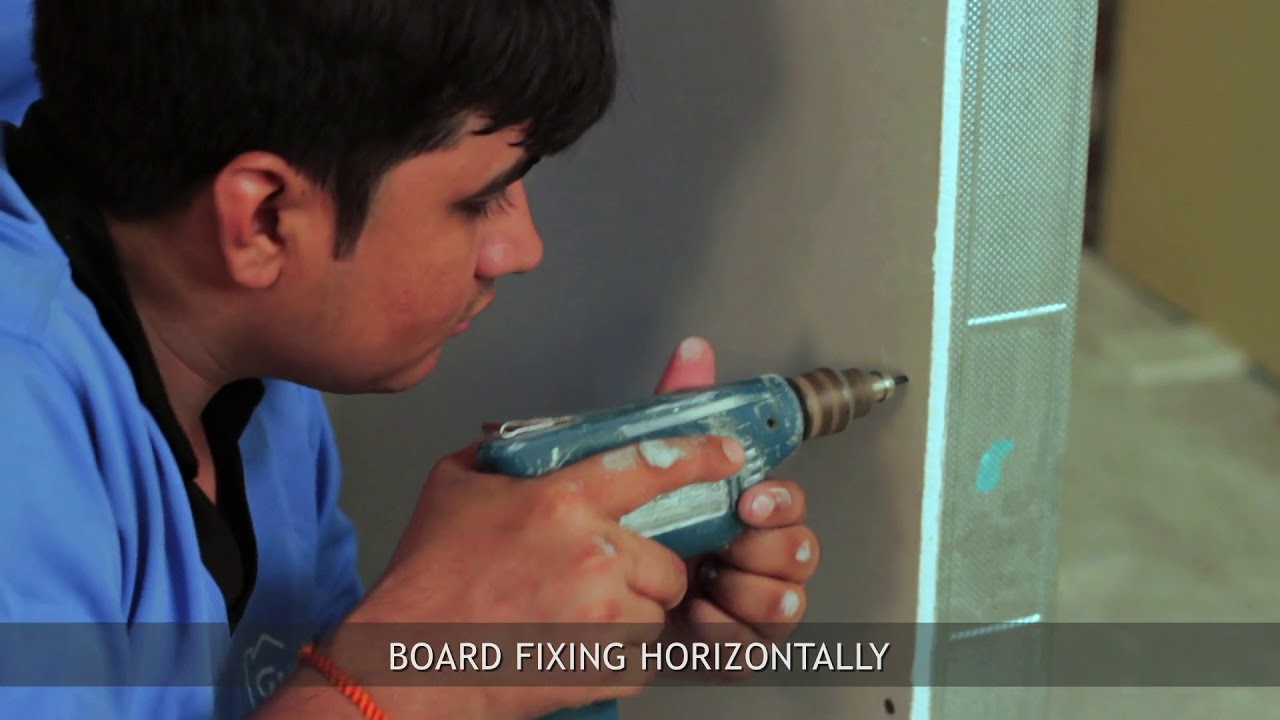 Plasterboard Fixing Horizontally