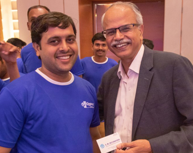 Gryproc Employee with Managing Director Venkat Subramanian