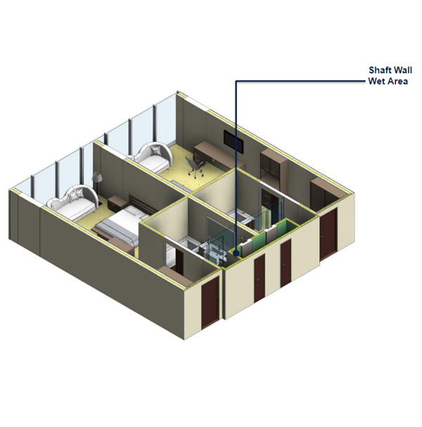 Shaft Wall Wet Area Print